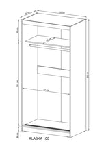 Load image into Gallery viewer, Alaska Sliding Door Wardrobe 100cm