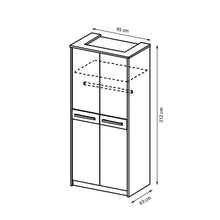 Load image into Gallery viewer, 2 Hinged Door Wardrobe 95cm Width ~ 212cm Height