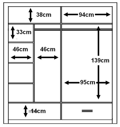 Valencia 2 Sliding Door Wardrobe 200cm