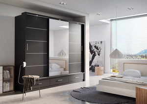 Milan Sliding Door Wardrobe 250cm