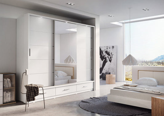Milan Sliding Door Wardrobe 250cm