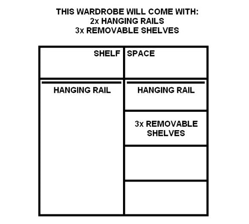 Vatican Sliding Door Wardrobe 150cm