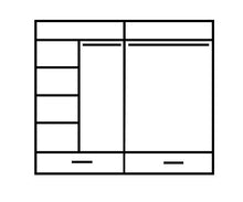 Load image into Gallery viewer, Milan Sliding Door Wardrobe 200cm
