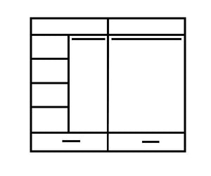 Milan Sliding Door Wardrobe 200cm