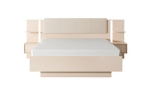 Load image into Gallery viewer, Adelaine Ottoman Bed with Bedside Cabinets and LED Lighting [EU King]
