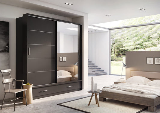 Milan Sliding Door Wardrobe 200cm