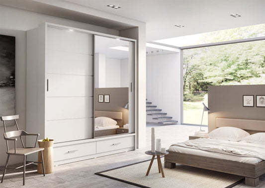 Milan Sliding Door Wardrobe 200cm