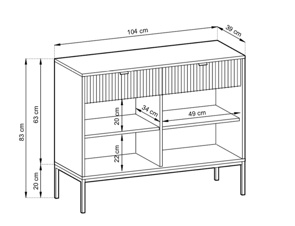 Monique Sideboard Cabinet 104cm